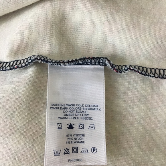 Lands’ End Dress Womens 6P Red White Blue Sleeveless Polka Dot Sheath - Picture 8 of 8